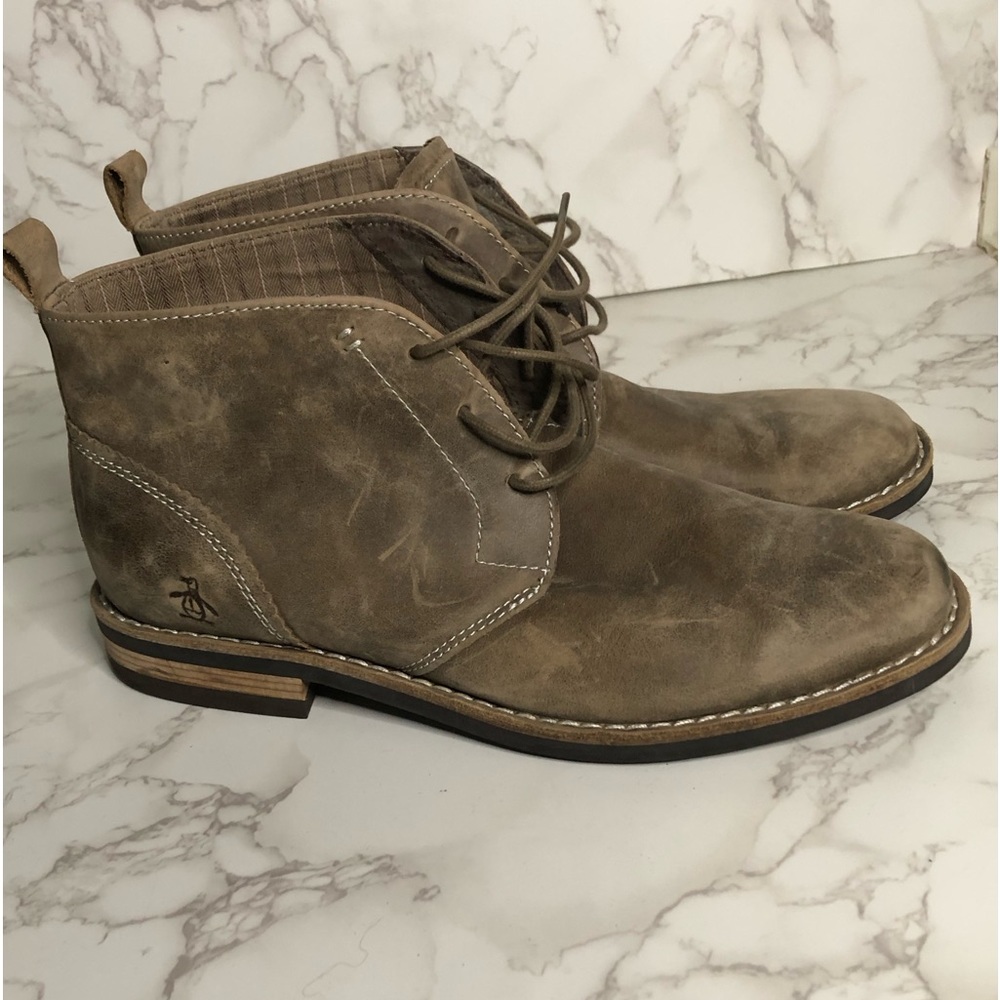 Penguin Merle Chukka Boots Mens 10 Brown Suede Lace Up Ankle
